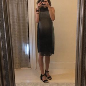 [Helmut Lang] asymmetrical sleeveless silk dress